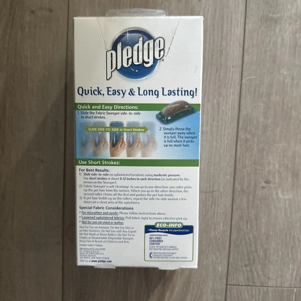 Pledge FABRIC SWEEPER FOR PET HAIR Multi-Use‎ Disposable DISCONTINUED NEW